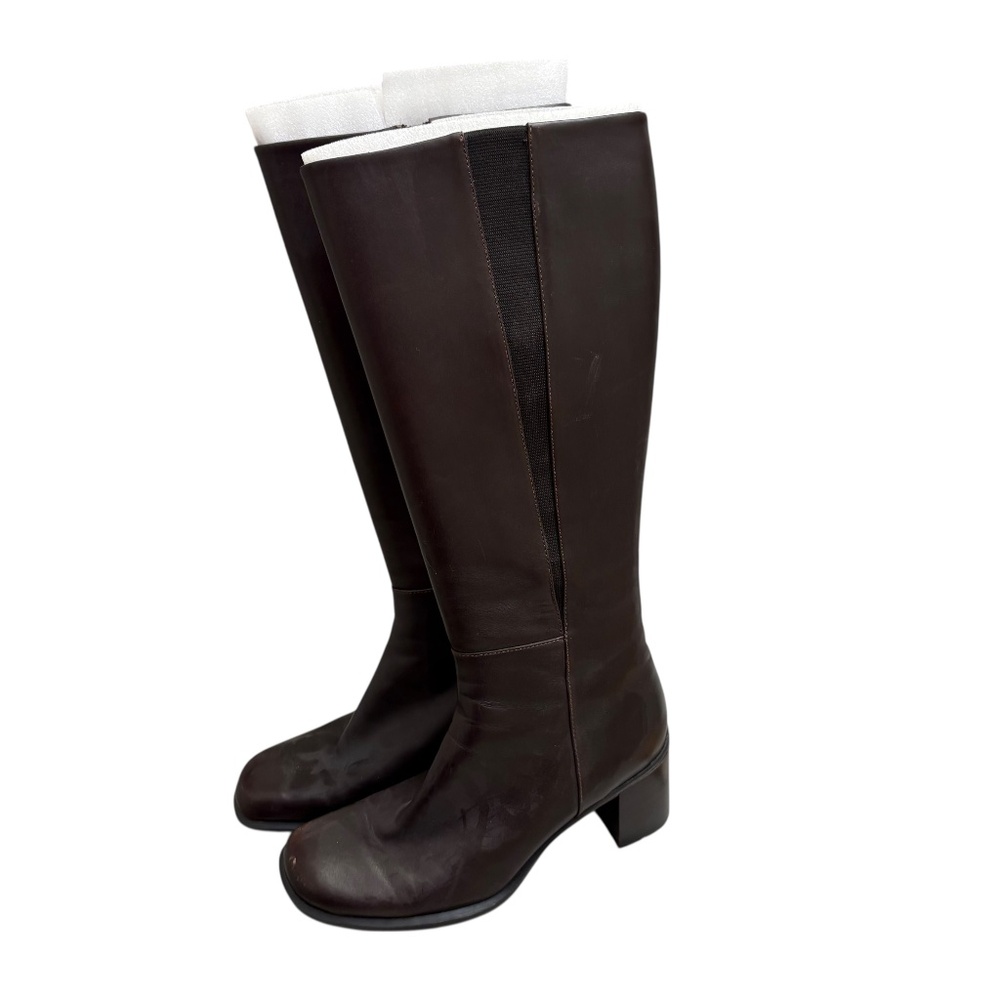 Liz clairborne “Liz flex” vintage y2k brown leather tall boots 8